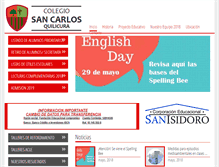 Tablet Screenshot of colegiosancarlosquilicura.cl